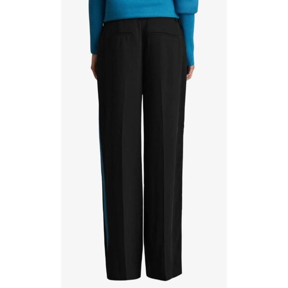 Reiss Isla Side Stripe Wide Leg Pants Women Size US 12 NWT High Waisted - Picture 2 of 16